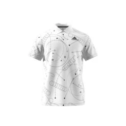 Polo Club De Tennis à Imprimé Adidas -Decontracte Mode Boutuique adidas hc8492 9 apparel zip turntable 3d 1 white